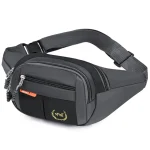 Esportes impermeáveis Fanny Pack para homens e mulheres, Pacote de negócios de grande capacidade, Bolsa para celular portátil ao ar livre, Bolsa de cintura de trabalho 4