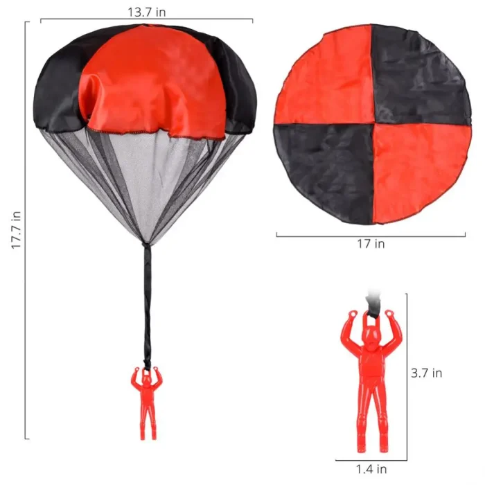 Mão jogando brinquedo paraquedas para crianças, Brinquedos engraçados ao ar livre, Fly Parachute Sport, Jogos educativos com mini soldado 6