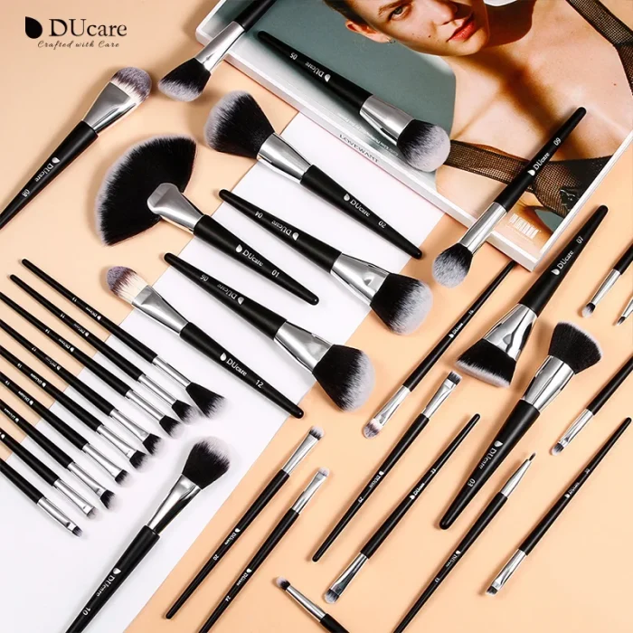 DUcare-Professional Makeup Brush Set, Escovas De Cabelo Sintético, Foundation Power, Sombras Mistura, Ferramentas De Beleza, 10-32 Pcs 6