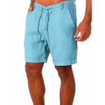 KB-Shorts masculinos de algodão de linho, calças masculinas de verão, respirável cor sólida, Streetwear Fitness, S-4XL, Novo, 2022 3