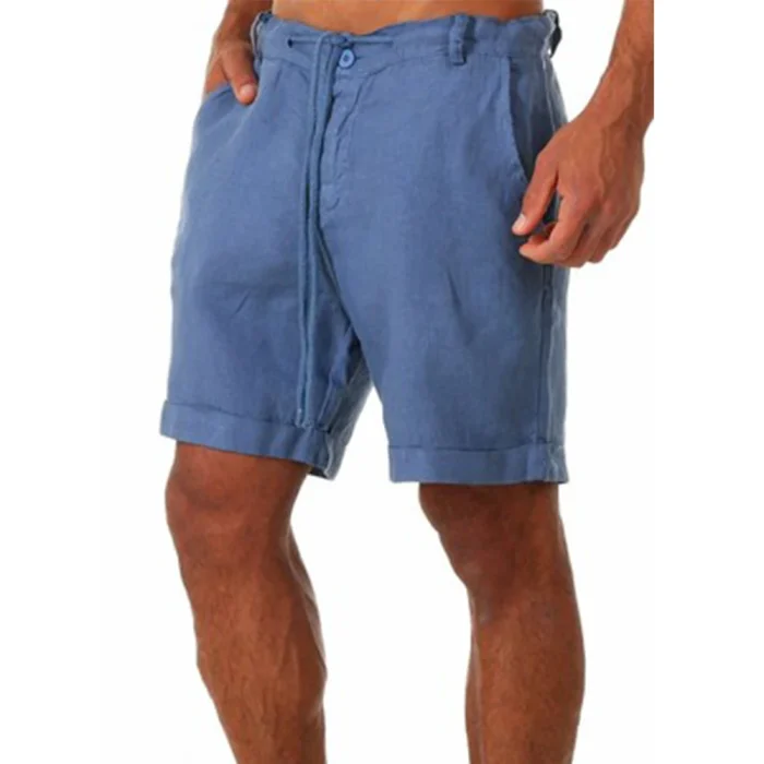 KB-Shorts masculinos de algodão de linho, calças masculinas de verão, respirável cor sólida, Streetwear Fitness, S-4XL, Novo, 2022 5