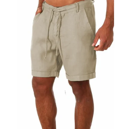 KB-Shorts masculinos de algodão de linho, calças masculinas de verão, respirável cor sólida, Streetwear Fitness, S-4XL, Novo, 2022 1