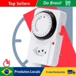 Temporizador Analógico Energia Com Plug Liga E Desliga Modelo Timer Analógico Segurança Cozinha 1