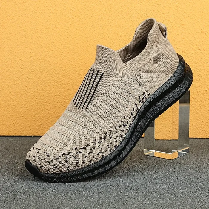 Tênis respiráveis para homens, Tênis de corrida confortáveis, Tênis ao ar livre, Tênis de caminhada slip-on, Tênis de corrida 6