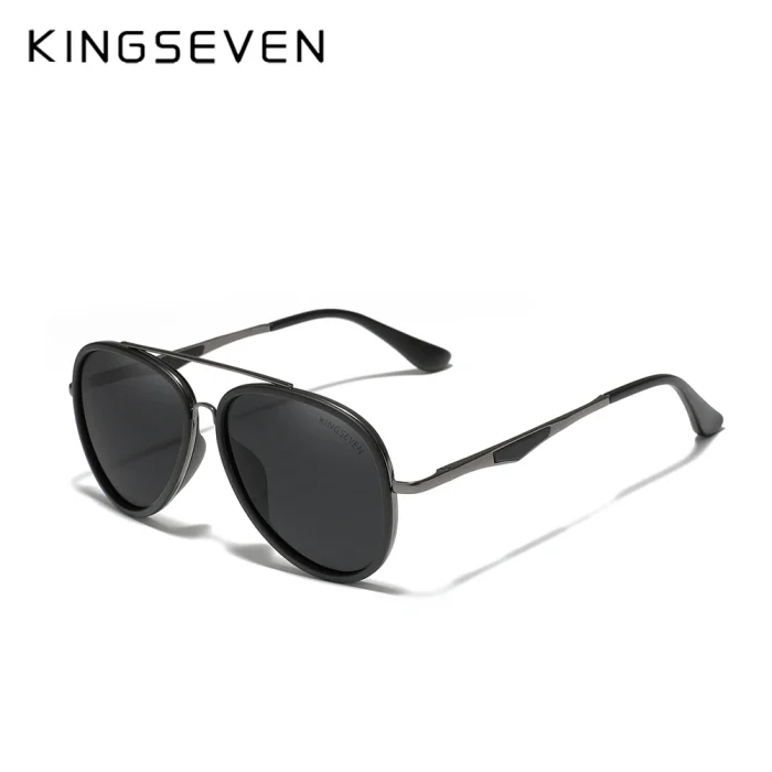 KINGSEVEN-Óculos de sol polarizados piloto clássico masculino, óculos de sol com bloqueio UV, marca N7936, 2022 5