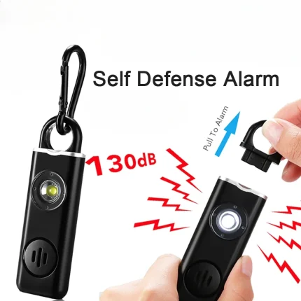 Alarme de autodefesa Keychain para mulheres e meninas, alarme de emergência de pânico alto, alerta anti-lobo, carregando grito, 130dB 1